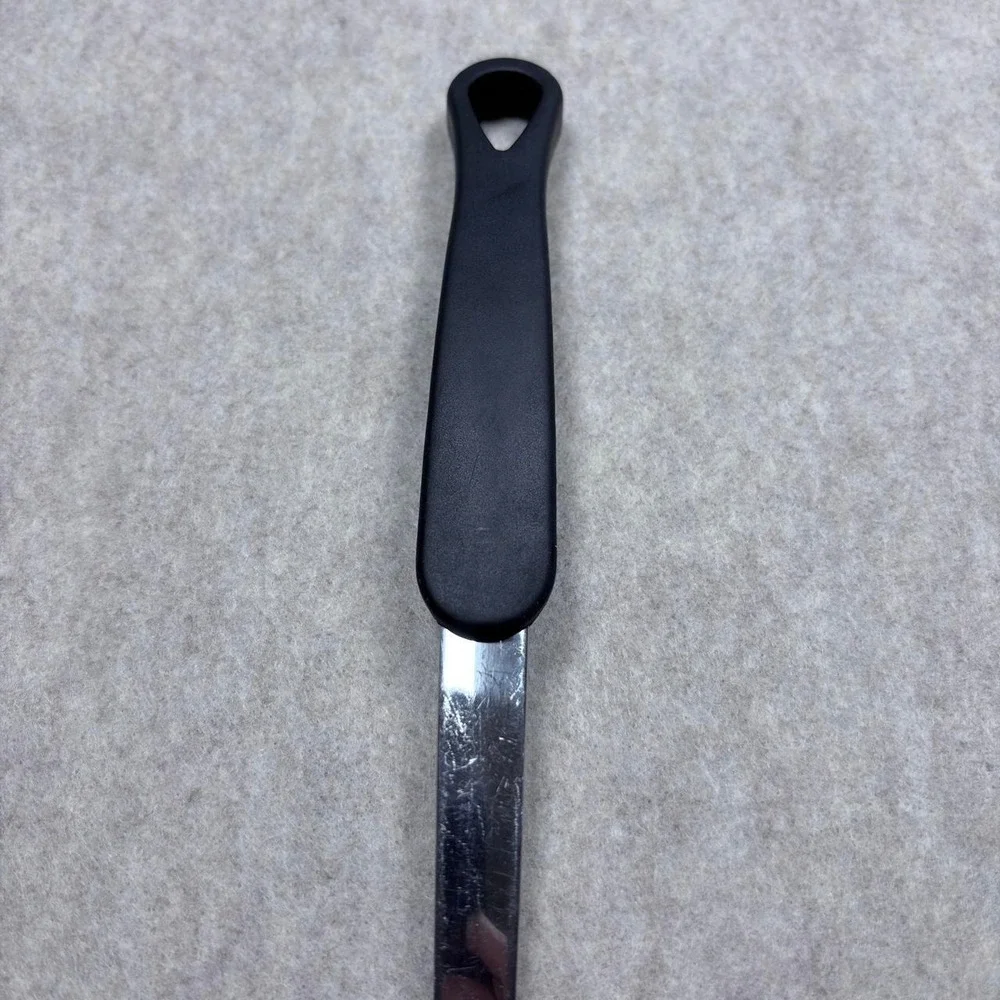 Stainless Steel Spatula Turner w/ Black Handle, Silver/Black, 13-3/4 in
